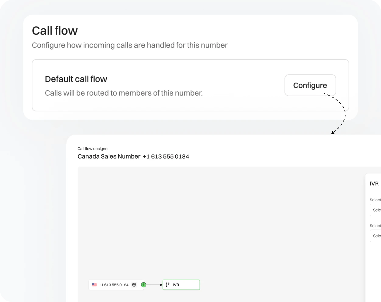 Configure Call Flow with IVR feature of Dialaxy App (Live Example).