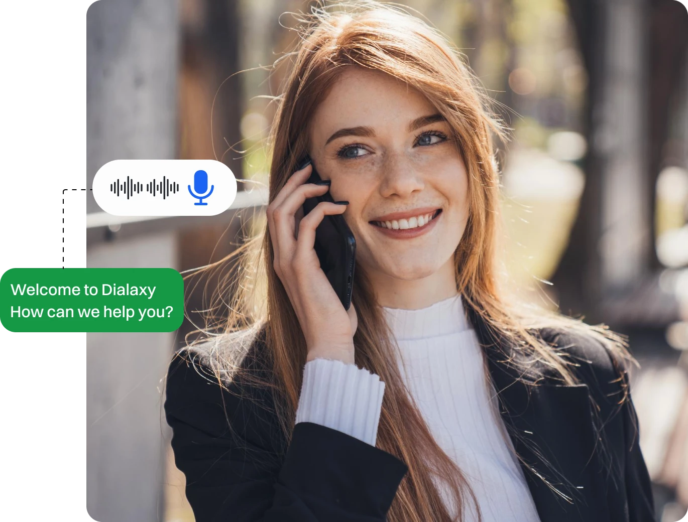 Voicemail greetings can be sent to customers with the help of Dialaxy App.