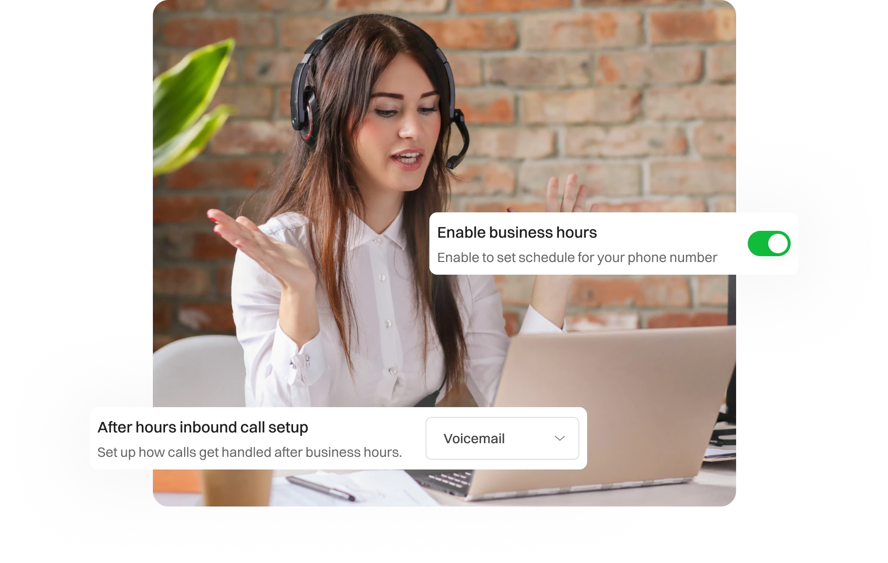 Enabling Business hours with the help of Dialaxy app (graphical representation).