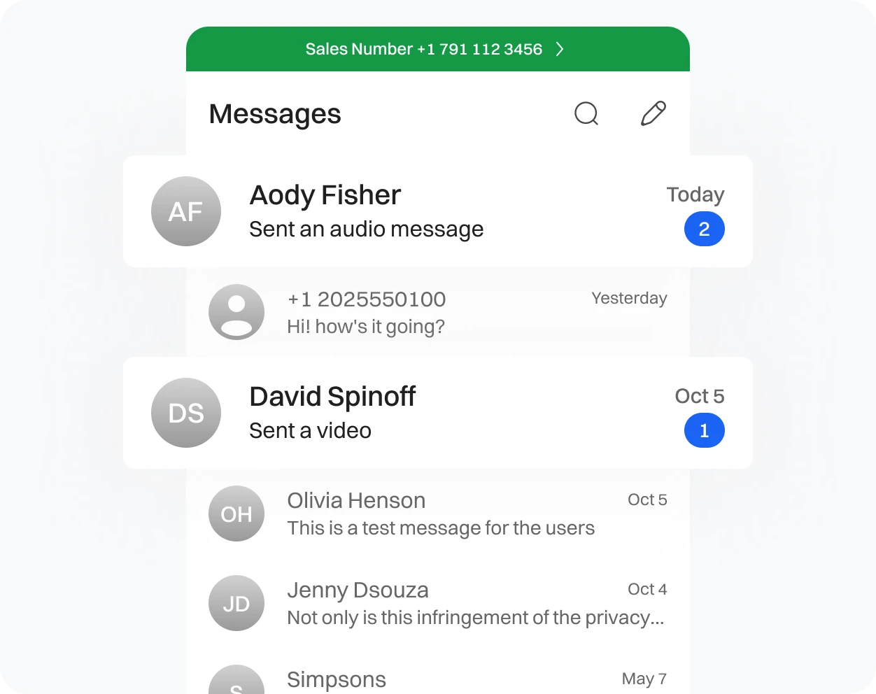 Incoming MMS Messages of Dialaxy user.