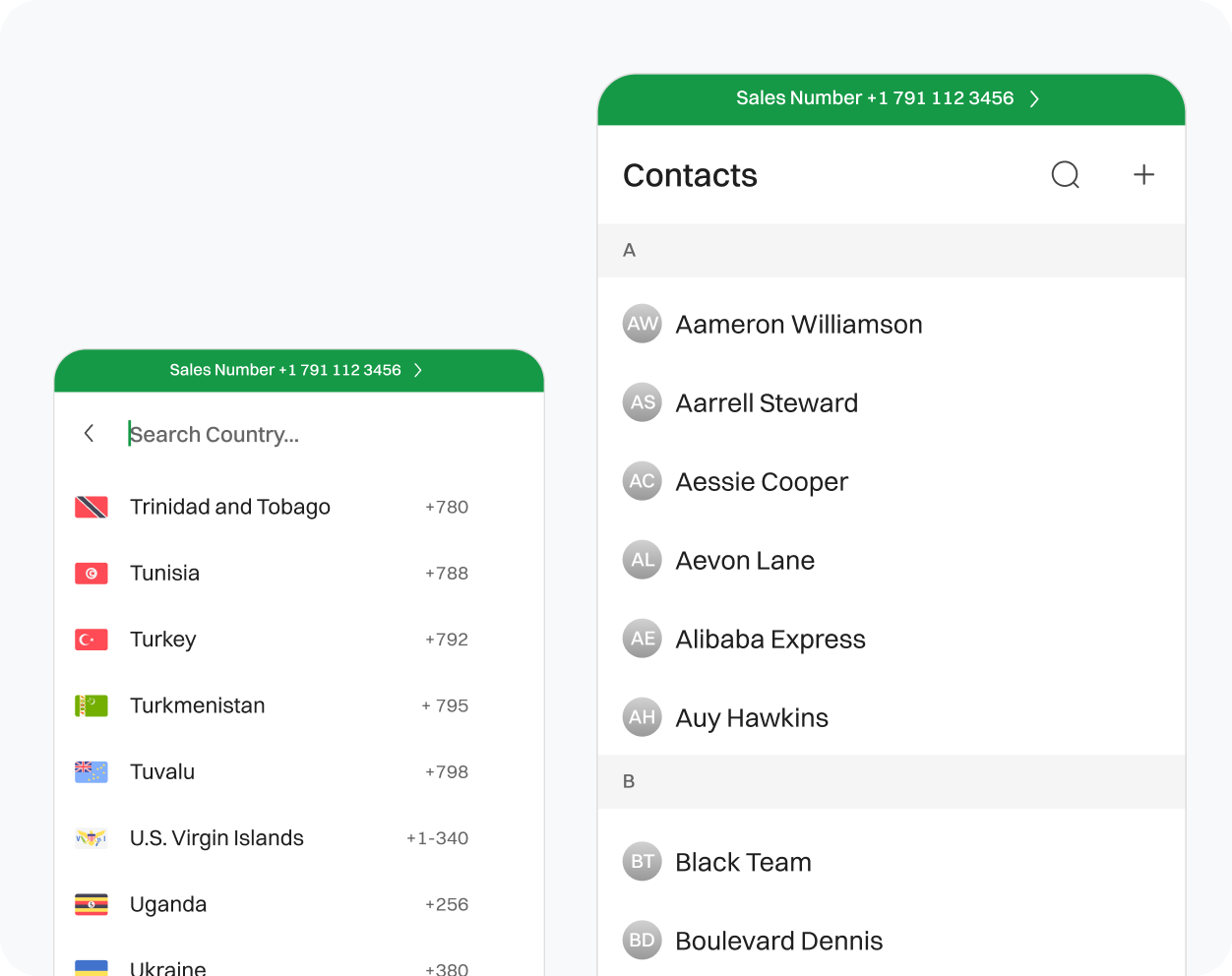 Managing your extensive list of contacts with Dialaxy app.
