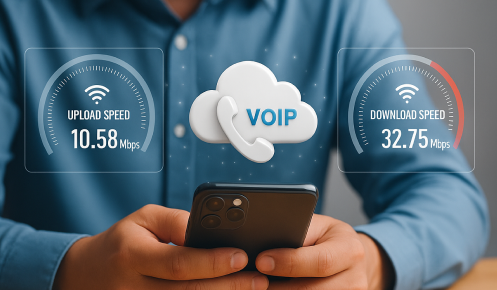Bandwidth for VoIP (Upload and Download data).