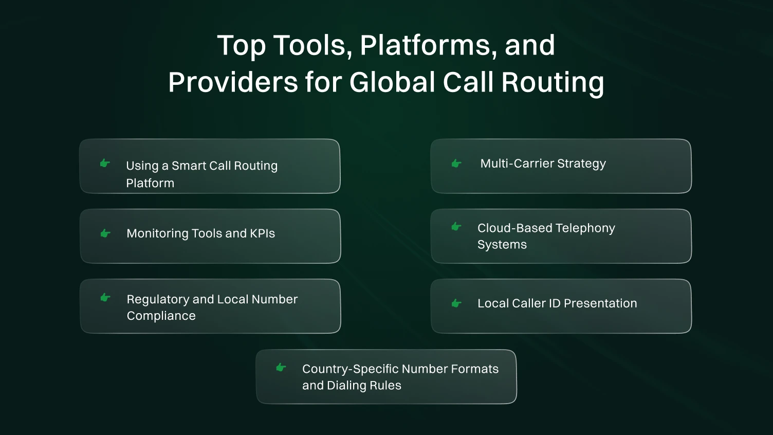 Top tools, platforms and providers for global call routing
