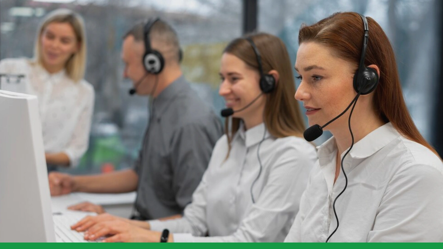 Girls working on Inbound call center.