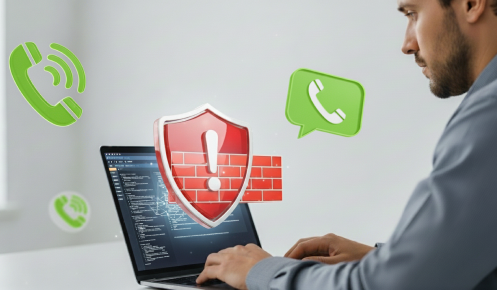 This picture shows a man working on his laptop.