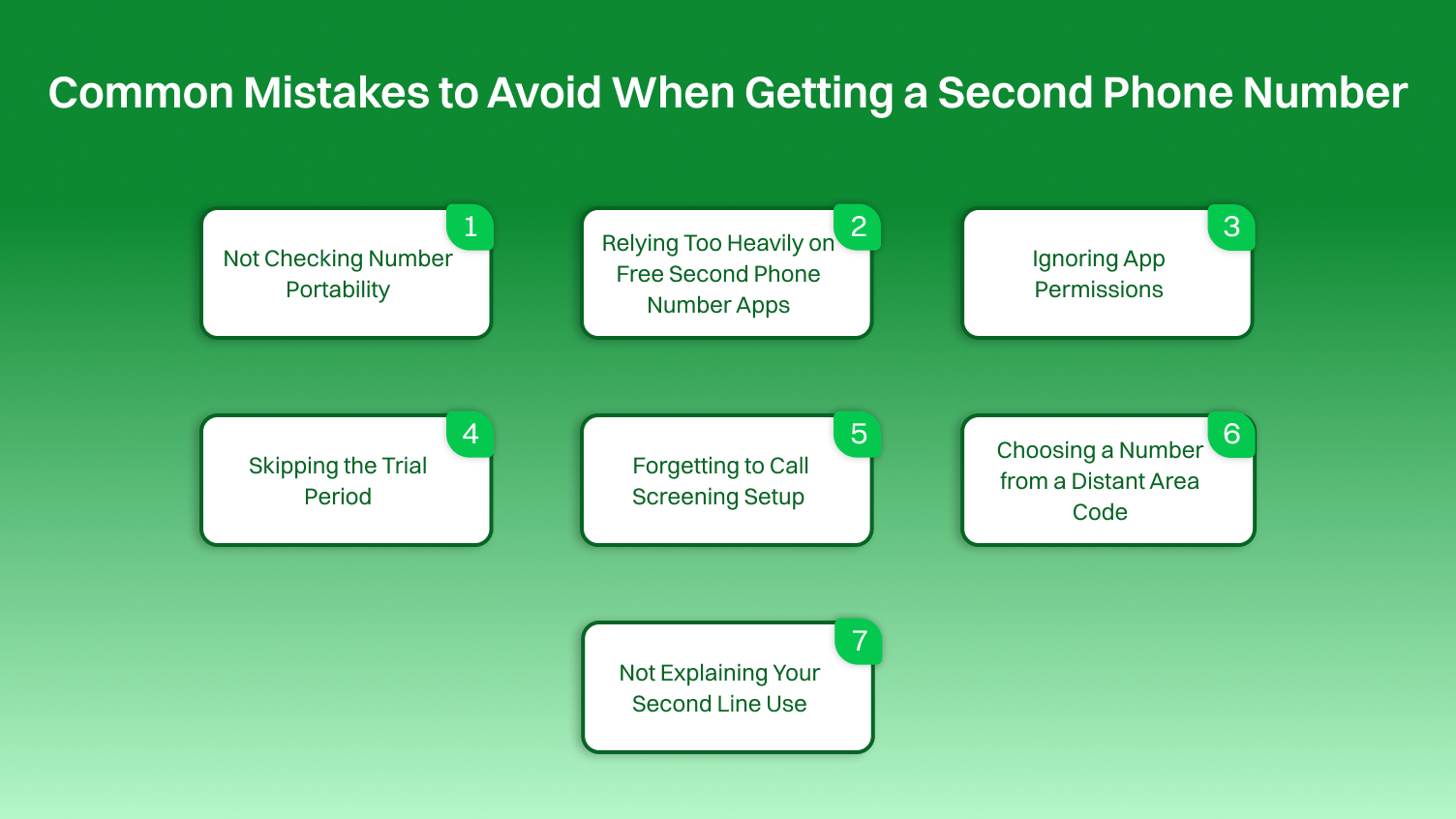 Common Mistakes to Avoid When Getting a Second Phone Number