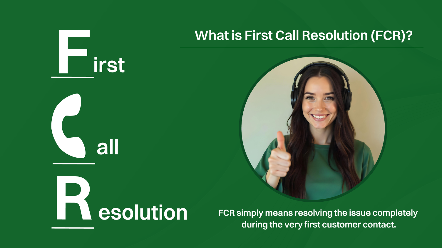 What is First Call Resolution (FCR)?