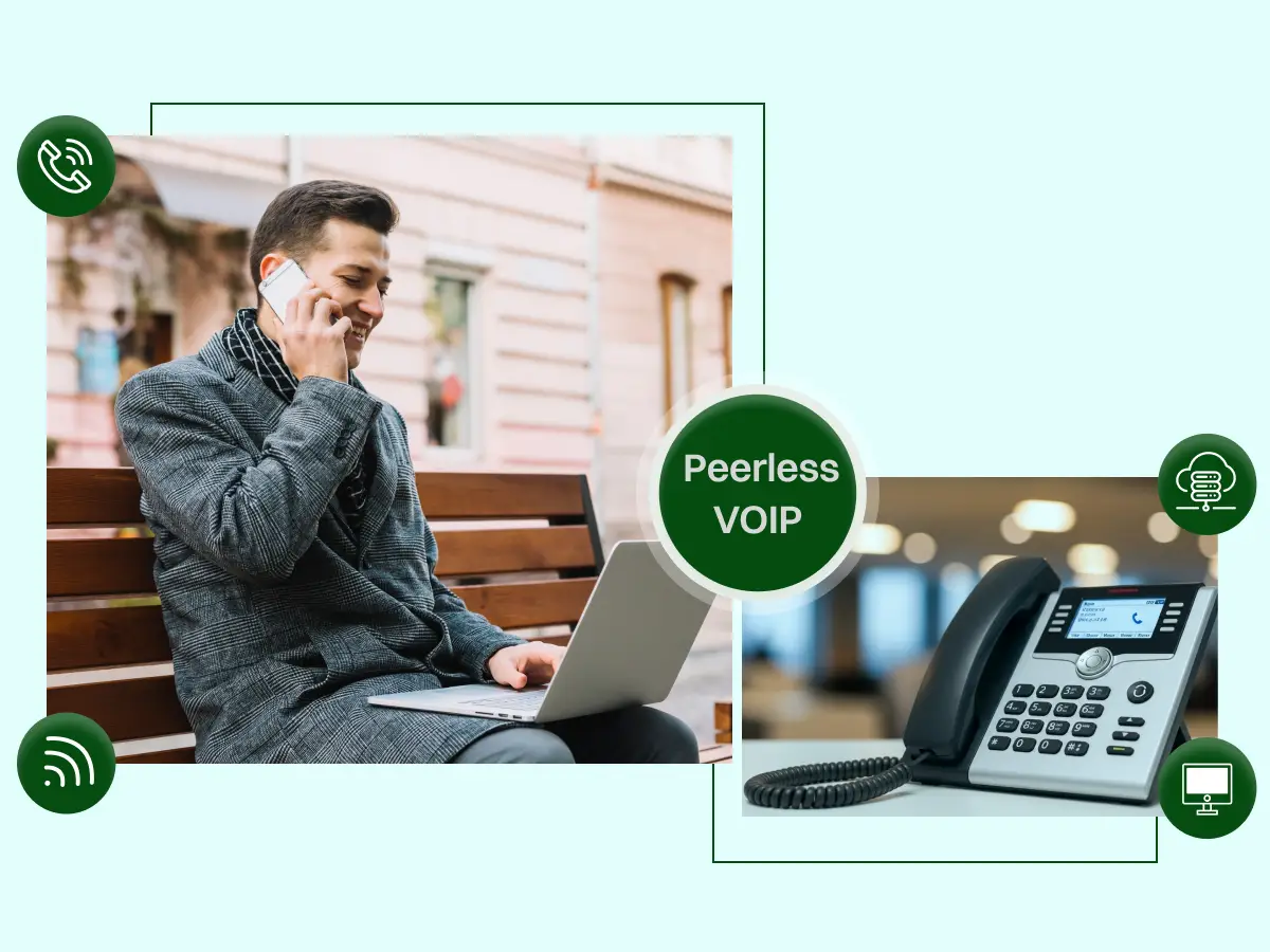 A guy using Peerless VoIP system in his devices.
